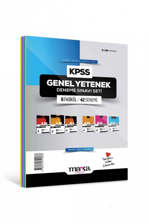 KPSS Genel Yetenek Deneme Sınavı Seti 6 Fasikül 42 Deneme Marka Yayınları