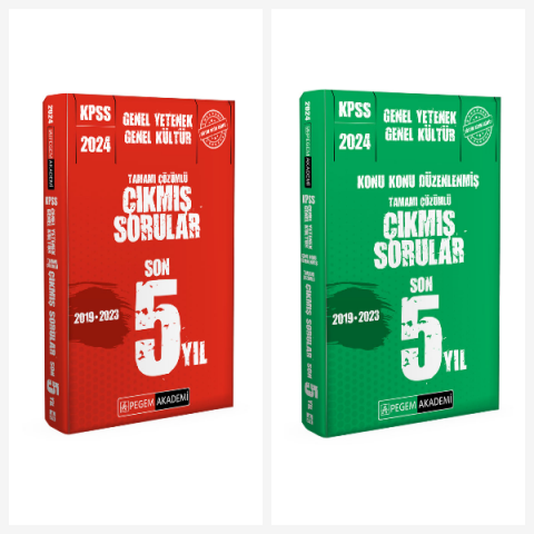 2024 KPSS Genel Yetenek Genel Kültür Çıkmış Sorular Seti Pegem Akademi Yayınları