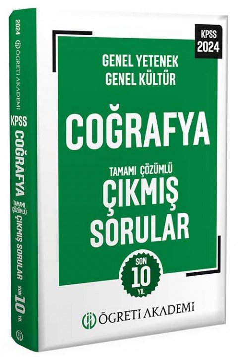 2024 KPSS Genel Yetenek Genel Kültür Coğrafya Tamamı Çözümlü Çıkmış Sorular Öğreti Akademi Yayıncılık