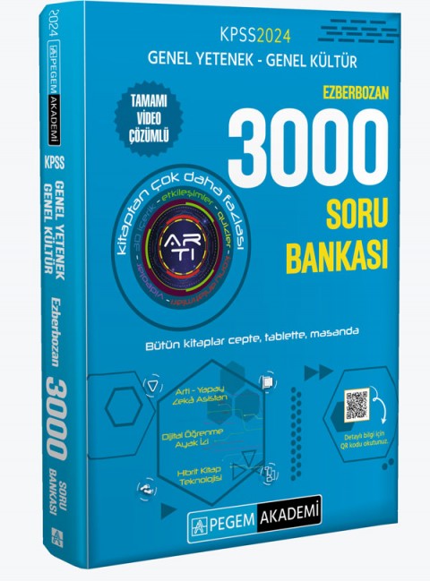 2024 KPSS Genel Yetenek Genel Kültür Ezberbozan 3000 Soru Bankası Pegem Akademi Yayınları