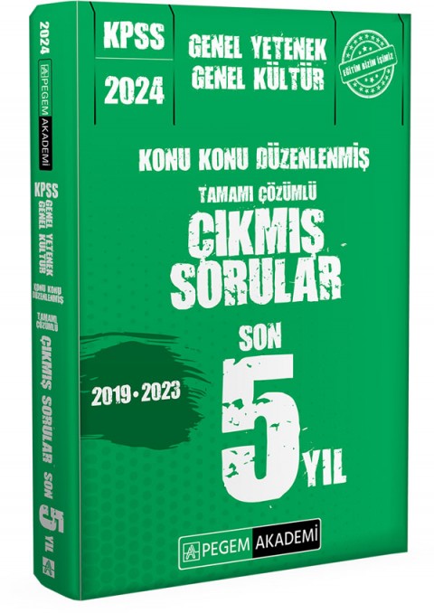 2024 KPSS Genel Yetenek Genel Kültür Konu Konu Düzenlenmiş Tamamı Çözümlü Son 5 Sınav Çıkmış Sorular Pegem Akademi Yayınları