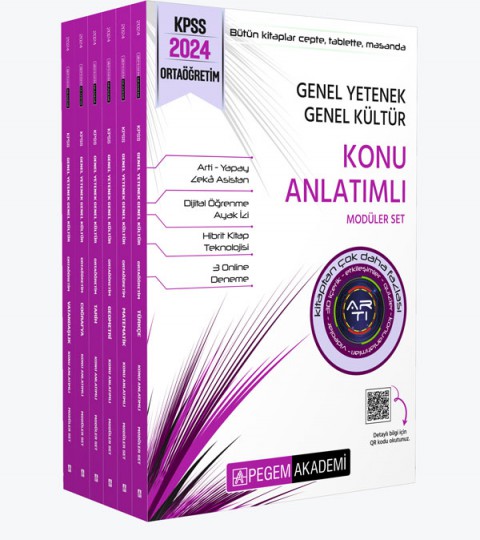 2024 KPSS Genel Yetenek Genel Kültür Ortaöğretim Konu Anlatımlı Modüler Set Pegem Akademi Yayınları