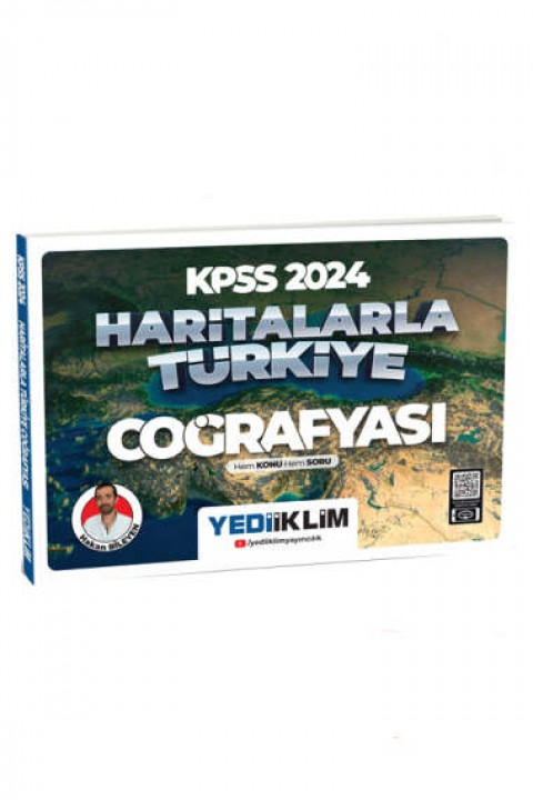 2024 KPSS Haritalarla Türkiye Coğrafyası Hem Konu Hem Soru Yediiklim Yayınları