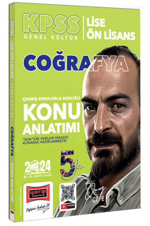 2024 KPSS Lise Ön Lisans 5Yüz Ekibi Coğrafya Çıkmış Sorularla Desteklenmiş Analizli Konu Anlatımı Yargı Yayınları