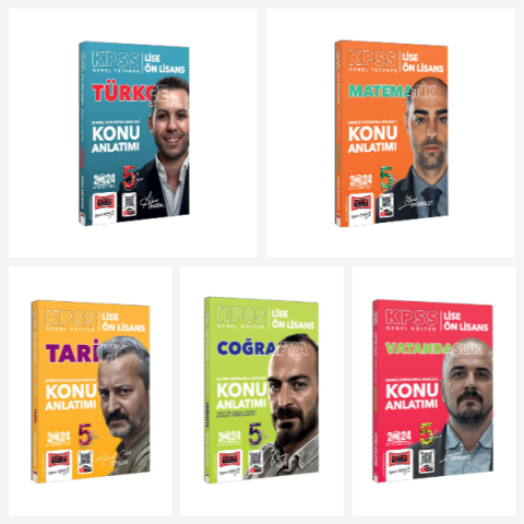 2024 KPSS Lise Ön Lisans 5Yüz Genel Kültür Genel Yetenek Konu Anlatımlı Set Yargı Yayınları