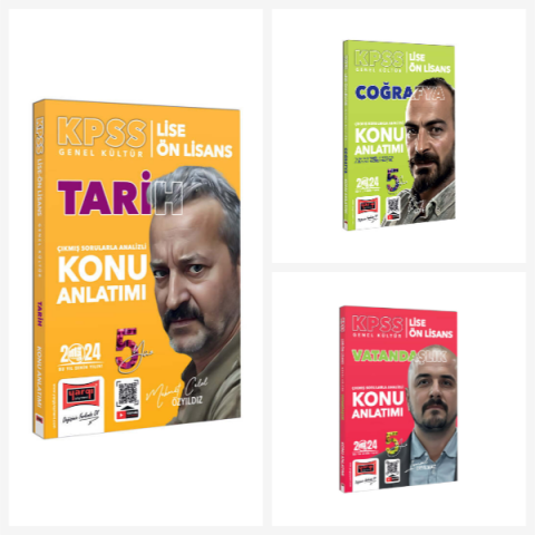 2024 KPSS Lise Ön Lisans 5Yüz Genel Kültür Konu Anlatım Seti Yargı Yayınları