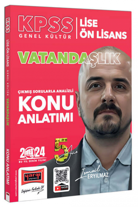 2024 KPSS Lise Ön Lisans 5Yüz Vatandaşlık Çıkmış Sorularla Desteklenmiş Analizli Konu Anlatımı Yargı Yayınları