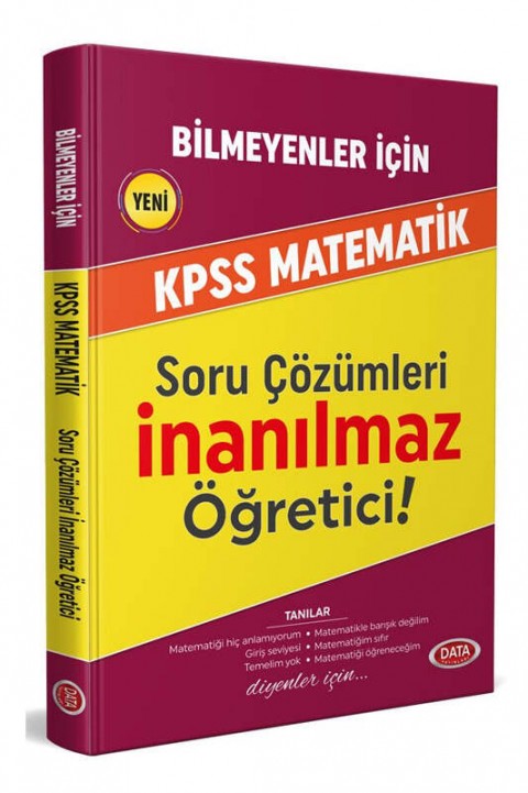 2024 KPSS Matematik Soru Çözümleri İnanılmaz Öğretici! Bilmeyenler İçin Data Yayınları