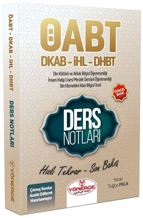 ÖABT Din Kültürü ve Ahlak Bilgisi ve DHBT Ders Notları Yönerge Yayınları
