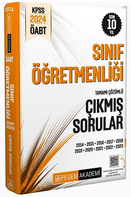 2024 KPSS ÖABT Sınıf Öğretmenliği Tamamı Çözümlü Çıkmış Sorular Pegem Yayınları