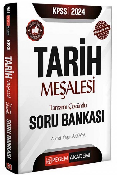 2024 KPSS Tarih Meşalesi Tamamı Çözümlü Soru Bankası Pegem Akademi Yayınları
