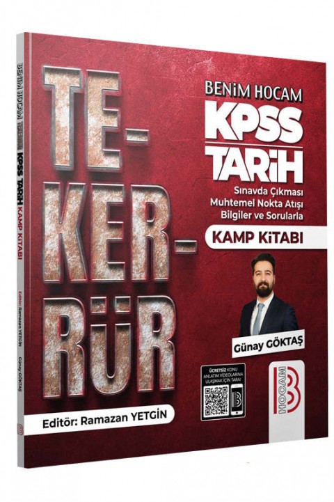 2024 KPSS Tarih Tekerrür Kamp Kitabı Benim Hocam Yayınları