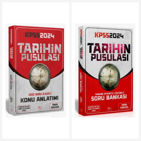 2024 KPSS Tarihin Pusulası Konu Anlatımı Soru Bankası Seti - İsmail Adıgüzel CBA Yayınları