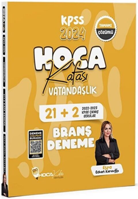 2024 KPSS Vatandaşlık 21+2 Deneme Çözümlü Hoca Kafası Yayınları