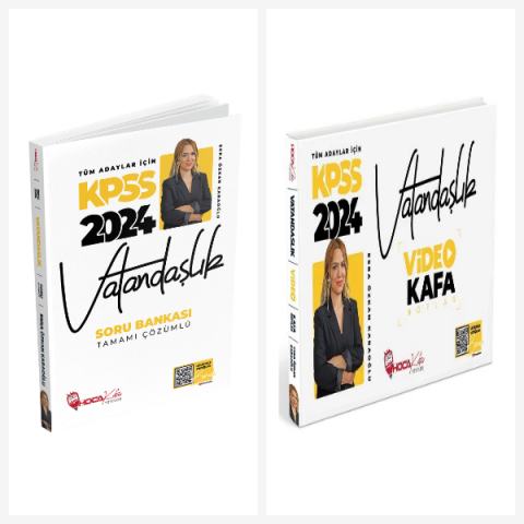 2024 KPSS Vatandaşlık Çözümlü Soru Bankası ve Ders Notları Seti - Esra Özkan Karaoğlu Hoca Kafası Yayınları