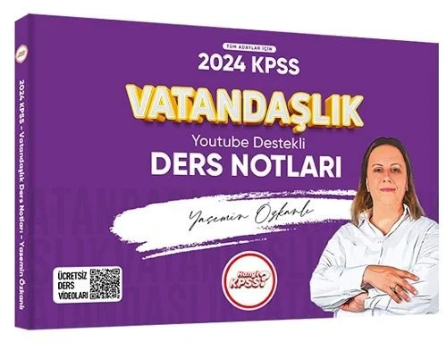 2024 KPSS Vatandaşlık YouTube Destekli Ders Notları - Yasemin Çakıraslan Özkanlı Hangi KPSS Yayınları