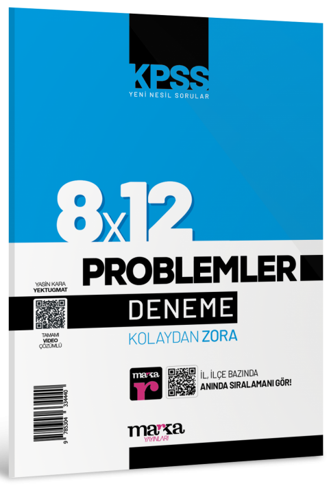 KPSS DGS ALES Yeni Nesil 8x12 Tamamı Video Çözümlü Problemler Deneme Marka Yayınları