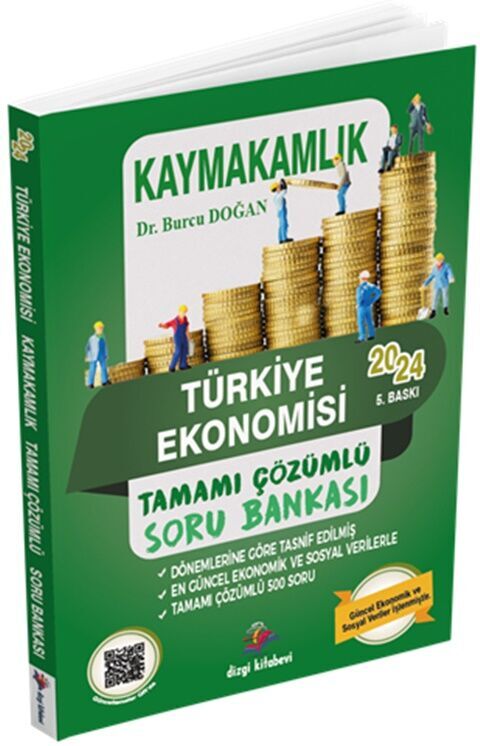 2024 Kaymakamlık Türkiye Ekonomisi Tamamı Çözümlü Soru Bankası Dizgi Kitap Yayınları