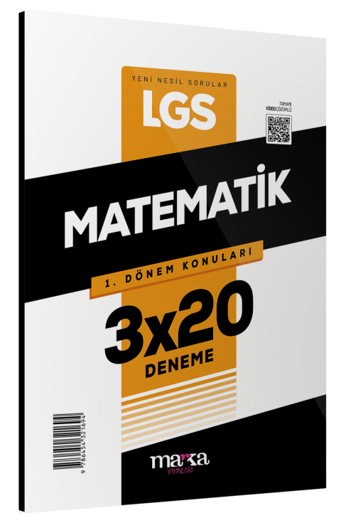 8. Sınıf LGS Matematik 1. Dönem Konuları 3x20 Deneme Marka Yayınları