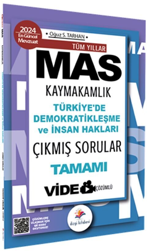 2024 MAS Kaymakamlık İnsan Hakları Tüm Yıllar Tamamı Video Çözümlü Çıkmış Sorular Dizgi Kitap Yayınları
