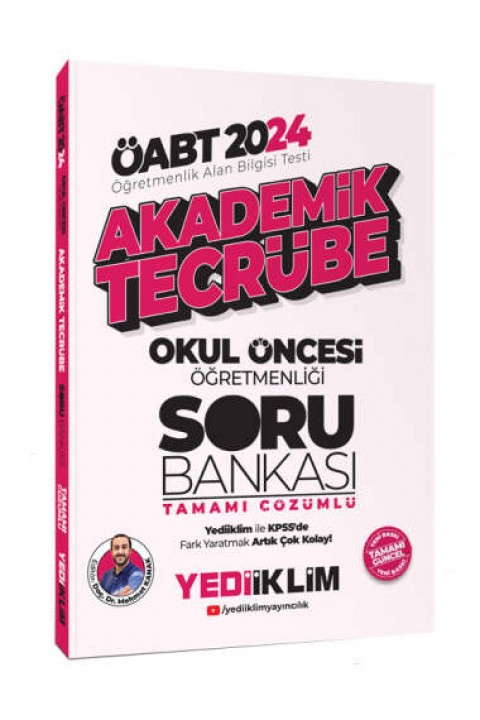 2024 ÖABT Akademik Tecrübe Okul Öncesi Tamamı Çözümlü Soru Bankası Yediiklim Yayınları