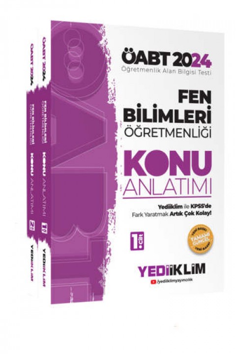 2024 ÖABT Fen Bilimleri Öğretmenliği Konu Anlatımı 2 Cilt Yediiklim Yayınları