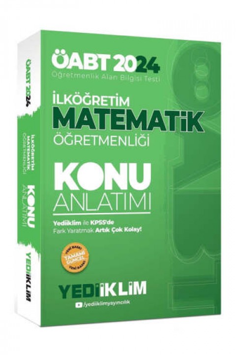 2024 ÖABT İlköğretim Matematik Öğretmenliği Konu Anlatımı Yediiklim Yayınları