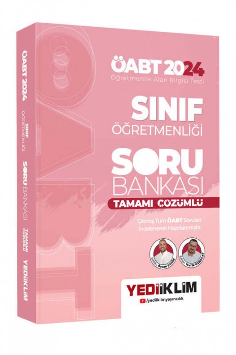 2024 ÖABT Sınıf Öğretmenliği Tamamı Çözümlü Soru Bankası Yediiklim Yayınları