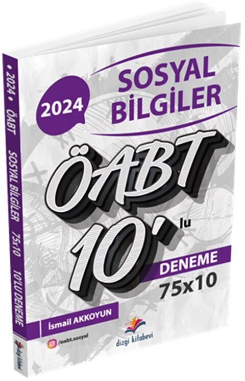 2024 ÖABT Sosyal Bilgiler 10 lu Deneme Dizgi Kitap Yayınları