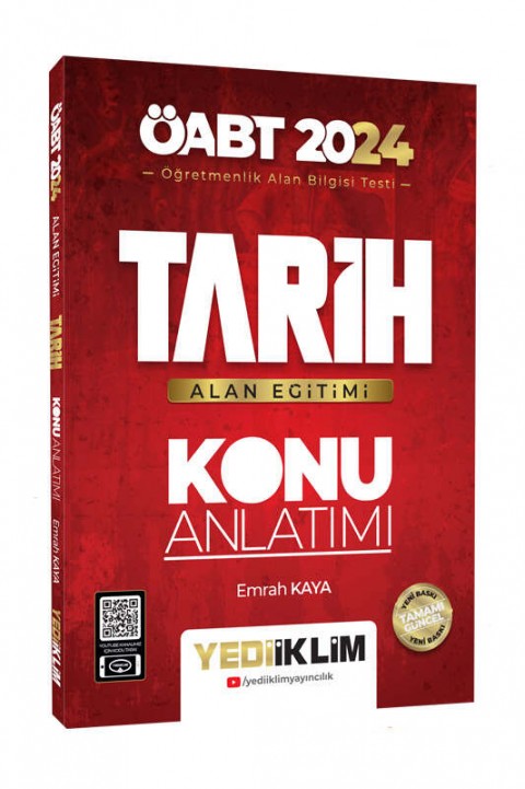 2024 ÖABT Tarih Alan Eğitimi Konu Anlatımı Yediiklim Yayınları
