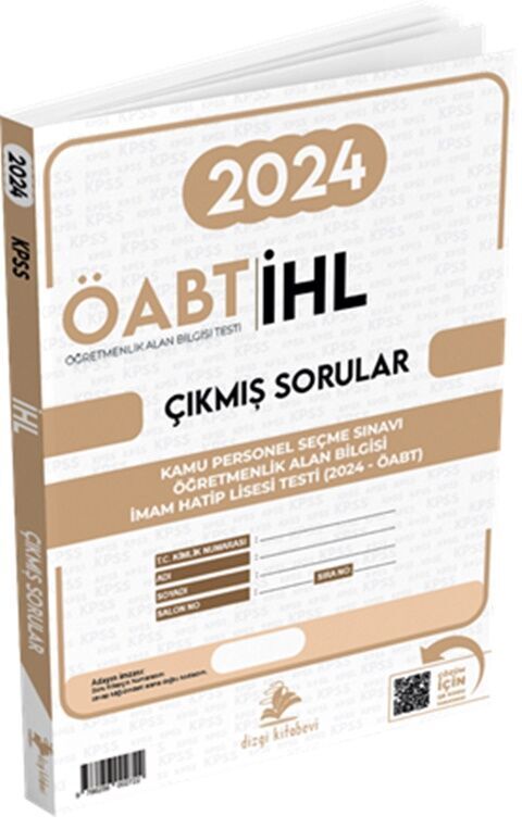 2024 ÖABT İmam Hatip Lisesi Öğretmenliği İHL Video Çözümlü Sınavı Tek Fasikül Orijinal Çıkmış Sorular Dizgi Kitap Yayınları