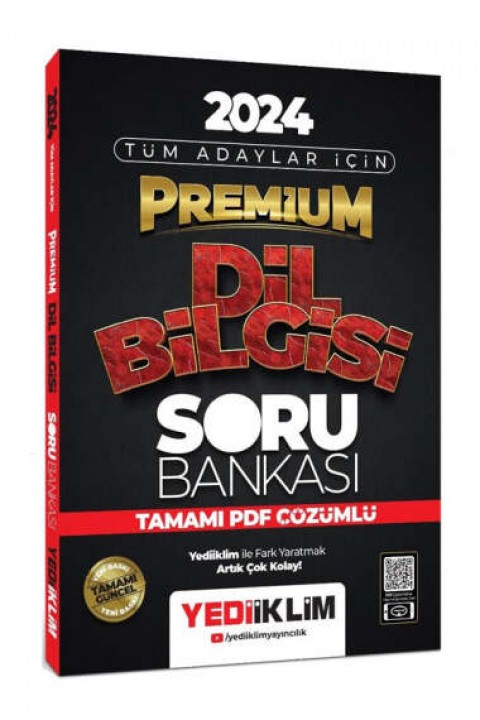 2024 Premium Dil Bilgisi Tamamı Pdf Çözümlü Soru Bankası Yediiklim Yayınları