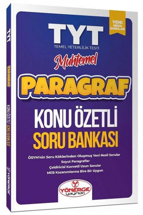 TYT Muhtemel Paragraf Konu Özetli Soru Bankası Yönerge Yayınları