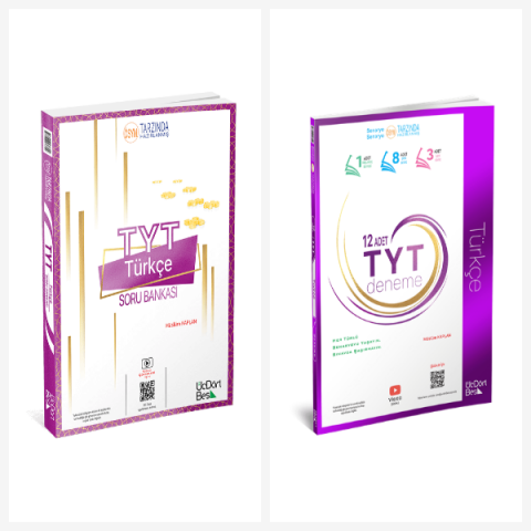 2024 TYT Tükrçe Soru Bankası ve Deneme Sınavı Seti ÜçDörtBeş Yayınları