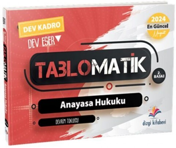 2024 Tablomatik Anayasa Hukuku Dizgi Kitap Yayınları