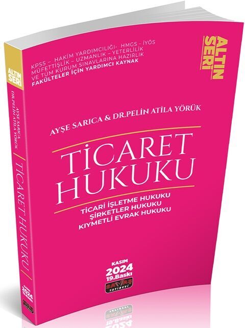 2024 Ticaret Hukuku Altın Seri Savaş Yayınevi