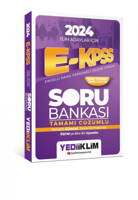 2024 Tüm Adaylar İçin Ekpss Genel Yetenek Genel Kültür Tamamı Çözümlü Soru Bankası Yediiklim Yayınları