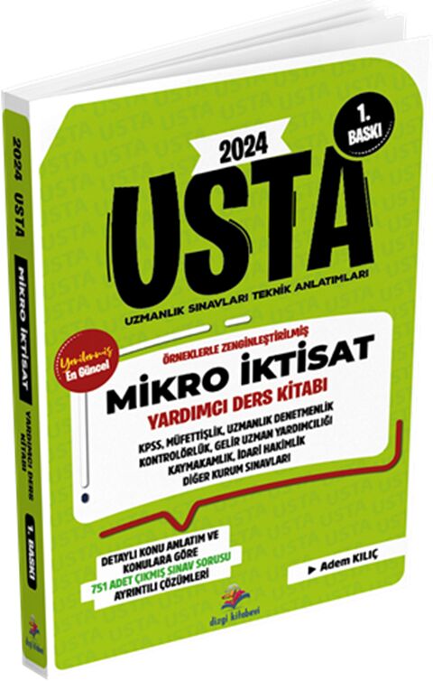 2024 Usta Mikro İktisat Konu Anlatımı ve Konularına Göre Tasnif Edilmiş Tamamı Çözümlü Çıkmış Sınav Soruları Dizgi Kitap Yayınları