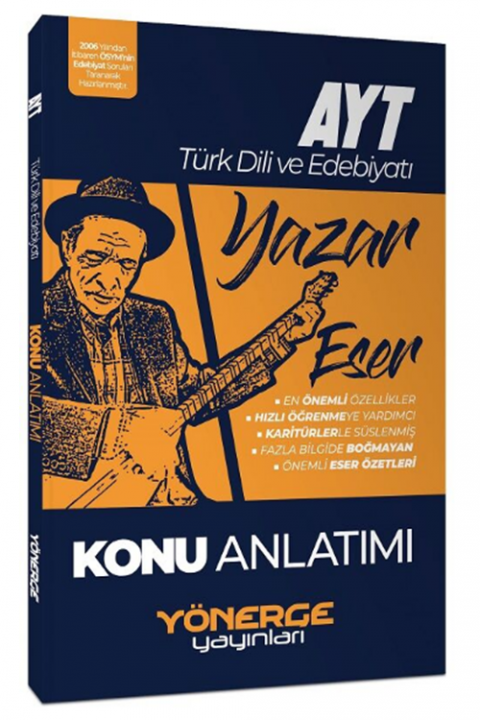 AYT Türk Dili ve Edebiyatı Yazar Eser Konu Anlatımı Yönerge Yayınları