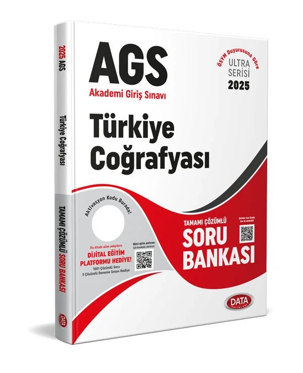 2025 AGS Ultra Serisi Türkiye Coğrafyası Soru Bankası - Karekod Çözümlü Data Yayınları