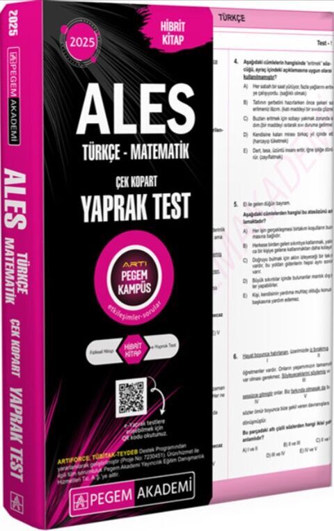 2025 ALES Çek Kopart Yaprak Test Pegem Akademi Yayıncılık