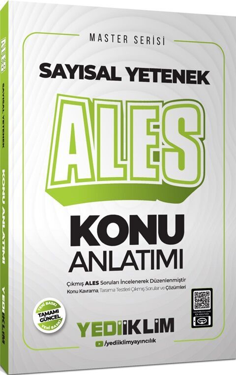 2025 ALES Sayısal Yetenek Master Serisi Konu Anlatımı Yediiklim Yayınları