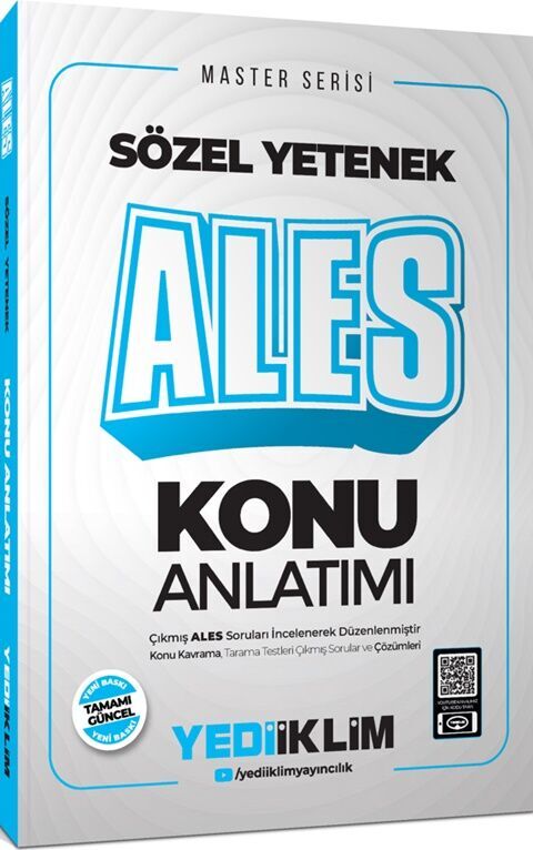 2025 ALES Sözel Yetenek Master Serisi Konu Anlatımı Yediiklim Yayınları
