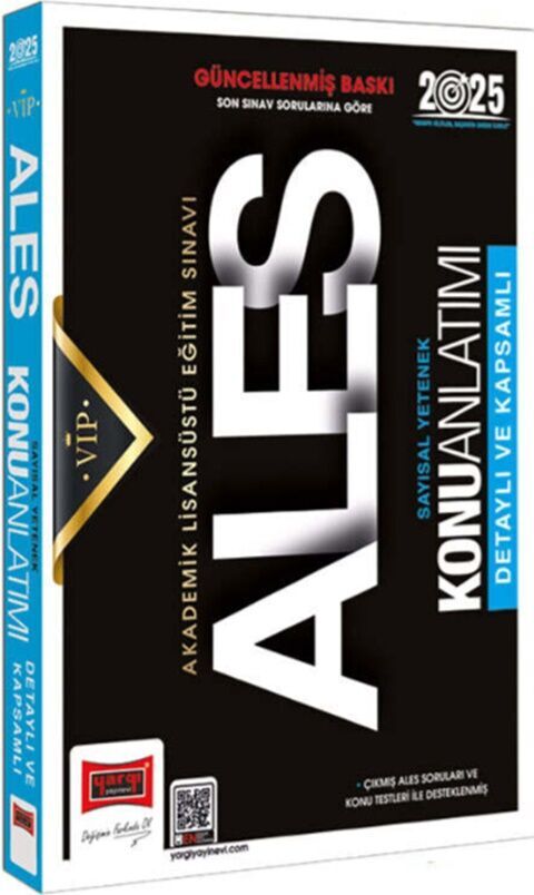 2025 ALES Vip Sayısal Yetenek Konu Anlatımı Yargı Yayınları