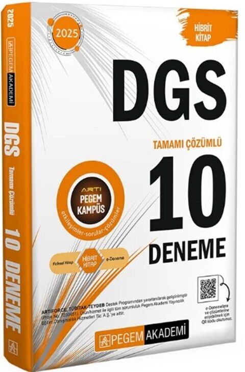 2025 DGS 10 Deneme Pegem Akademi Yayıncılık