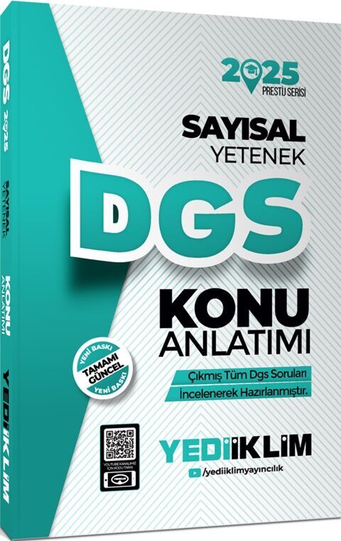2025 DGS Sayısal Yetenek Konu Anlatımı Yediiklim Yayınları