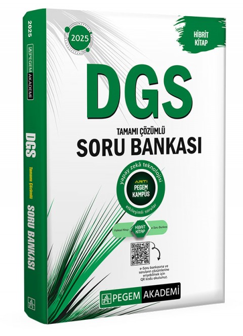 2025 DGS Tamamı Çözümlü Soru Bankası Pegem Akademi Yayıncılık