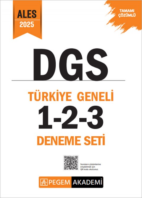 2025 DGS Türkiye Geneli 3 Deneme (1-2-3) Pegem Akademi Yayınları