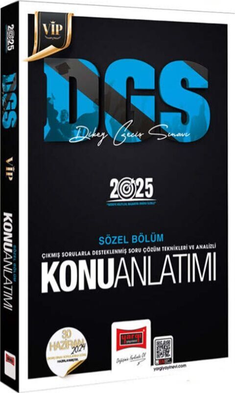 2025 DGS VİP Sözel Yetenek Konu Anlatımı Yargı Yayınları
