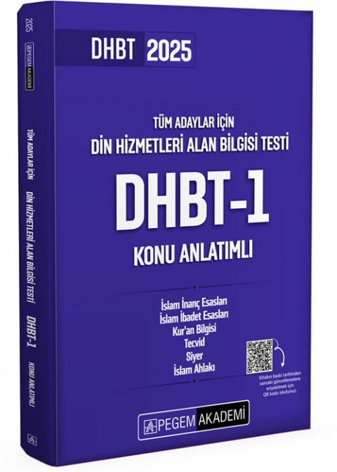 2025 DHBT-1 Tüm Adaylar Konu Anlatımlı Pegem Akademi Yayınları
